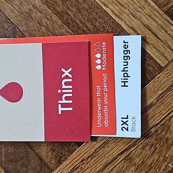 Thinx Bundle Hip Hugger Leak Proof Period Underwear Black & Nude 2 XL - Picture 11 of 13